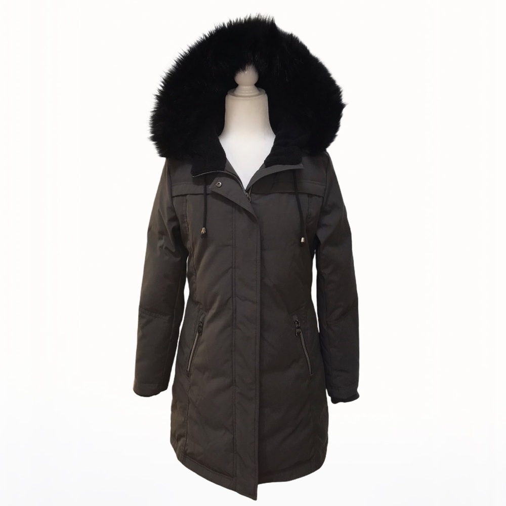Vince Camuto Luxe Faux-Fur Hooded Jacket-Coat - S - Picture 3 of 17